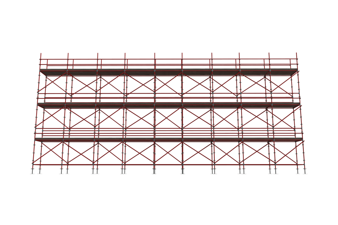 Transparent Construction Scaffolding Illustration for Architectural Design