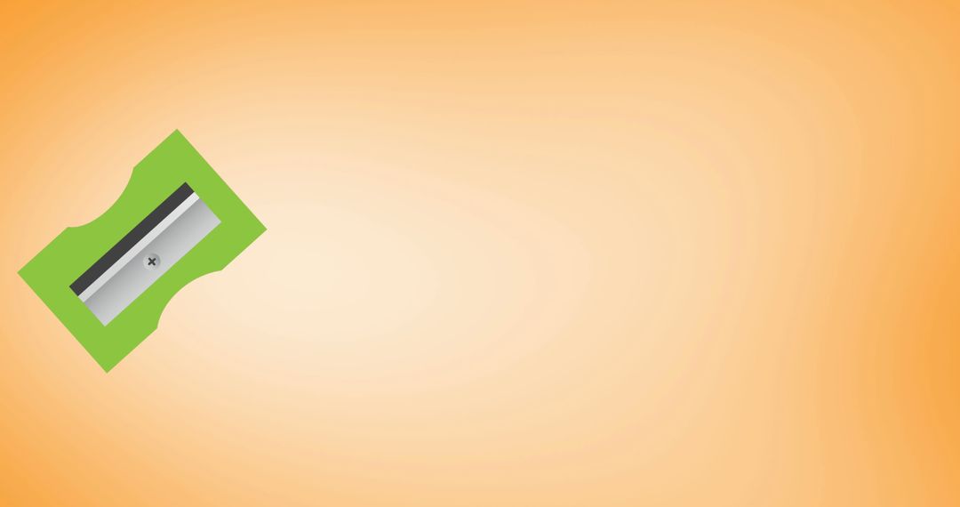 Sharpener Icon Over Orange Background with Copy Space