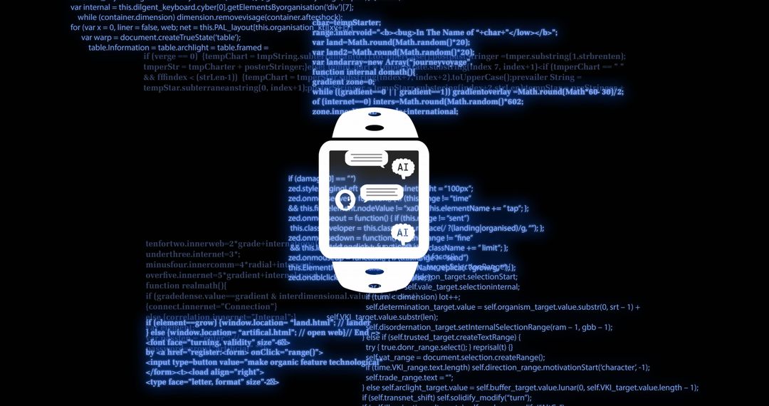 Illustration of AI Integration in Smartwatch Technology