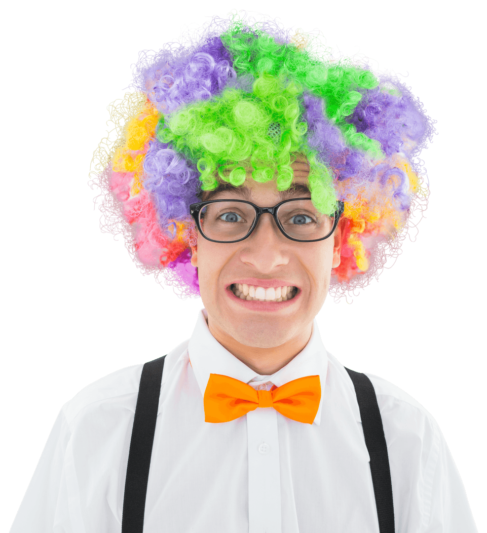 Colorful Clown Mant Transparent Humor Expression