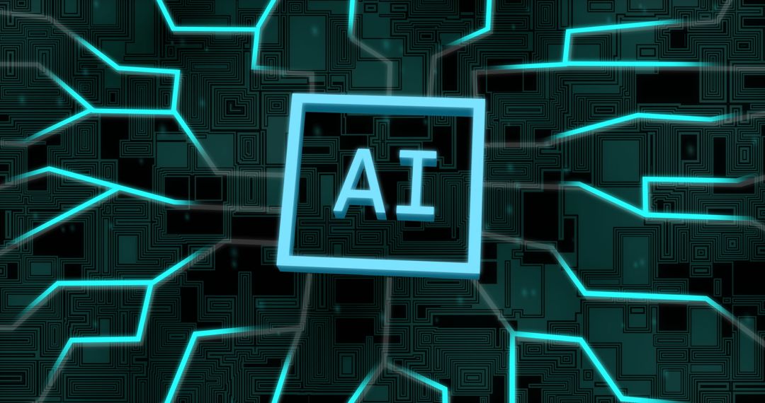 AI Network with Futuristic Digital Interface