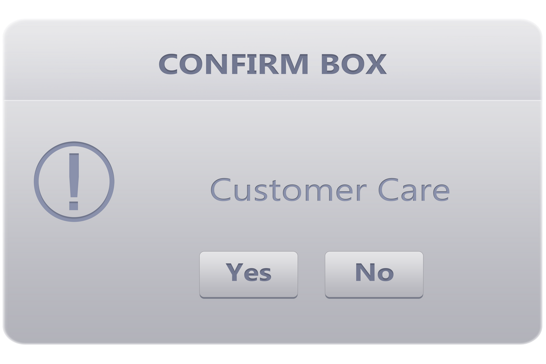 Transparent confirm box interface for customer care decision making - Download Free Stock Images Pikwizard.com