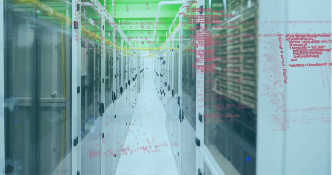 Digital Data Center with Overlay of Network Connections and Statistics