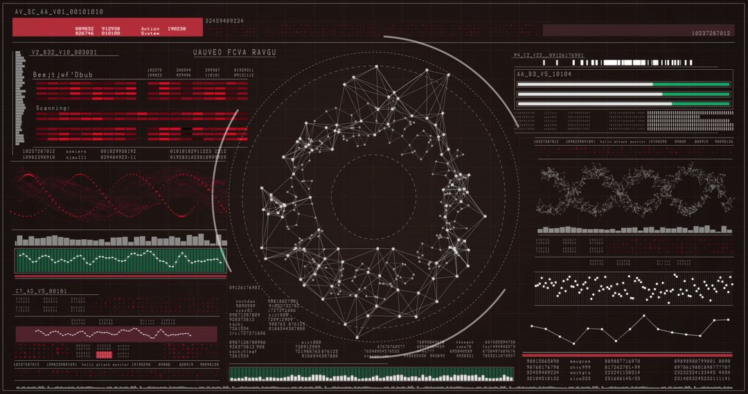 Futuristic Data Dashboard with Graphs and Network Diagrams - Free Images, Stock Photos and Pictures on Pikwizard.com