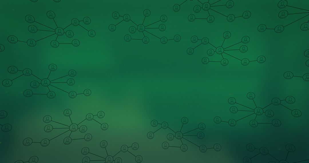 Abstract Network Connections on Green Technology Background