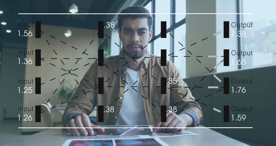 Biracial Businessman Analyzing Data During Virtual Meeting