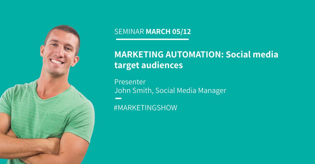 Educational webinar promotion with confident presenter