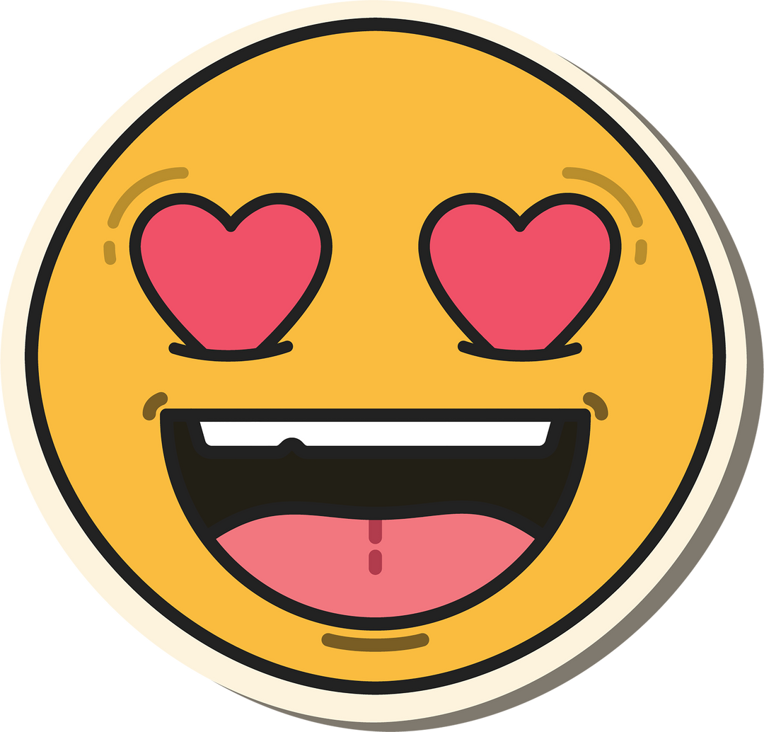 Love Emoji Face with Heart Eyes Transparent Background Vector Illustration - Download Free Stock Images Pikwizard.com