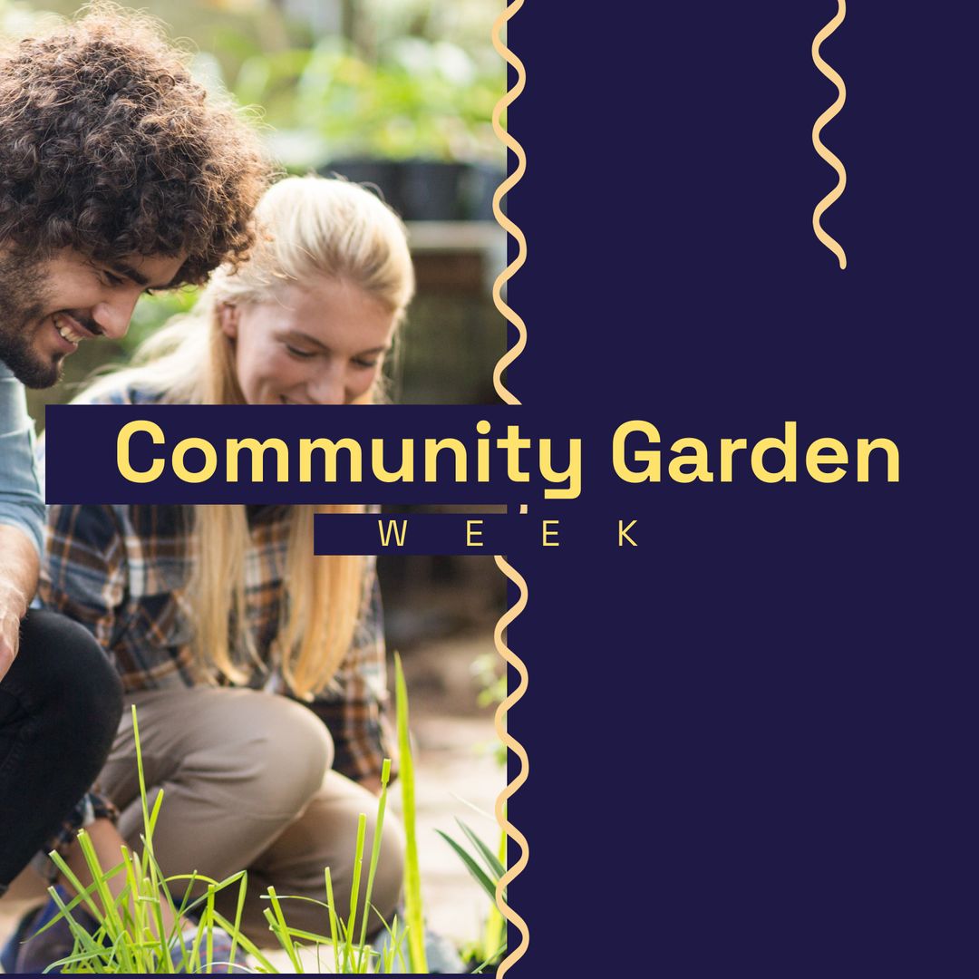 Diverse Couple Enjoying Community Garden Activities Together