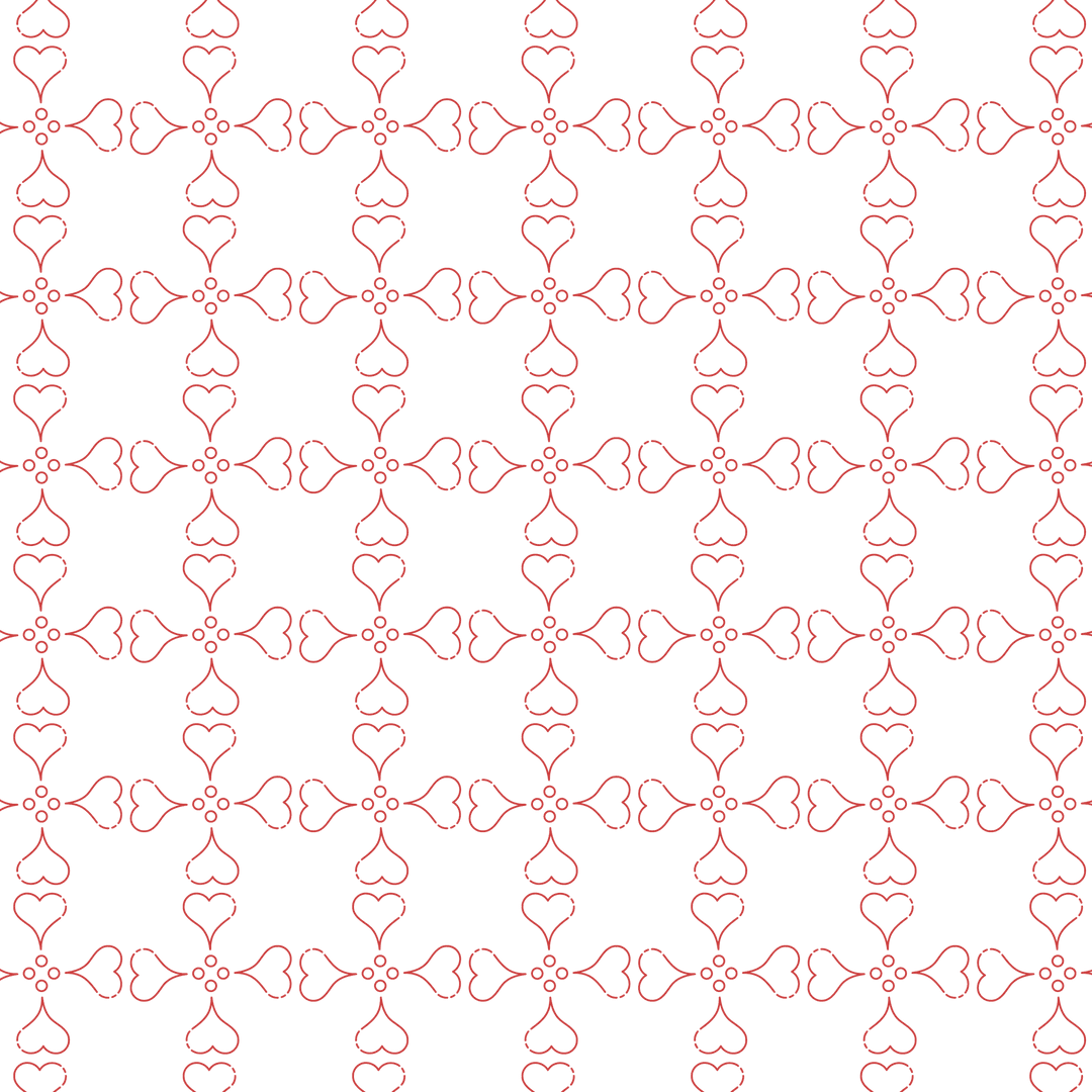 Red Heart Pattern on Transparent Background for Love Designs