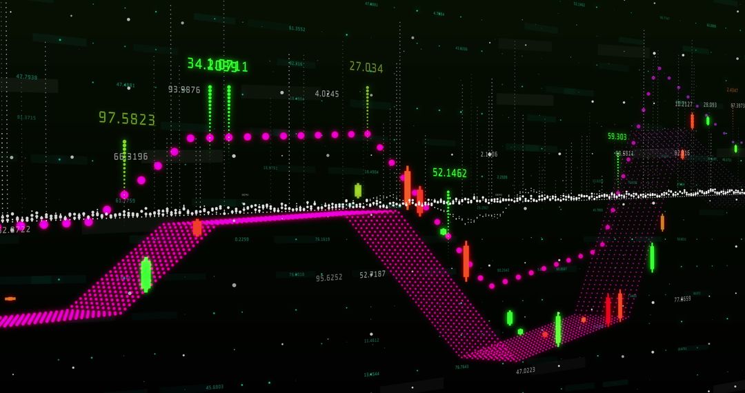 Advanced Financial Data Network Over World Map