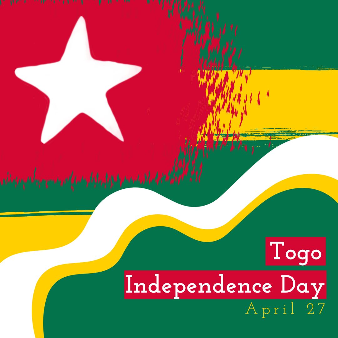 Celebration of Togo Independence Day with National Flag