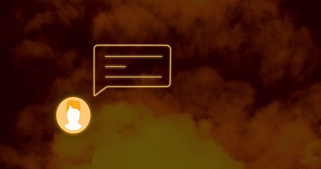 Social Media Icon and Digital Cloud Interface Concept