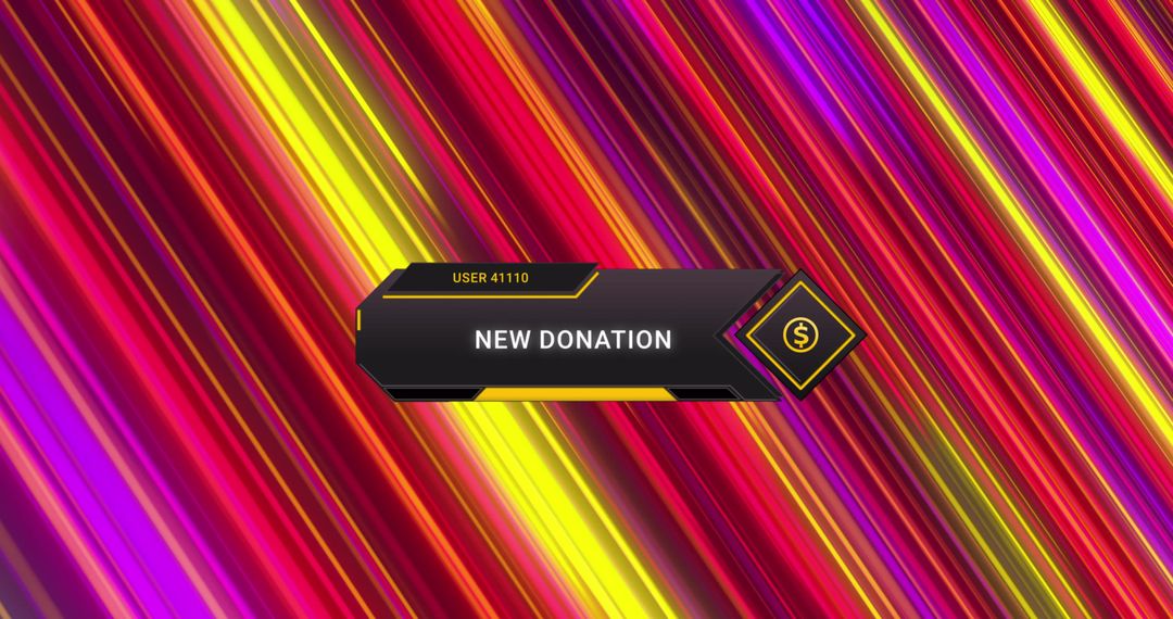 Vibrant Digital Interface with Donation Alert Sign