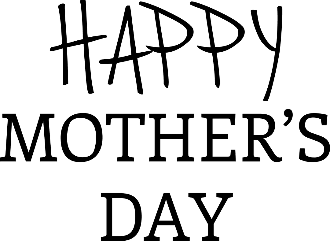 Happy Mother's Day Transparent Text Illustration