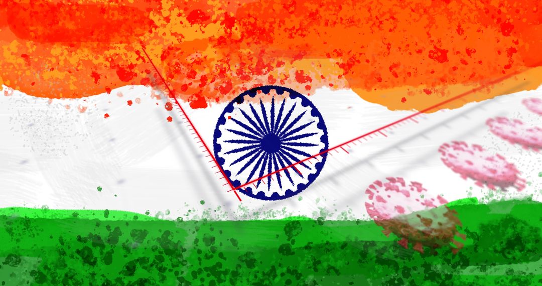 COVID-19 Impact on India Healthcare - Blended Flag Illustration - Free Images, Stock Photos and Pictures on Pikwizard.com