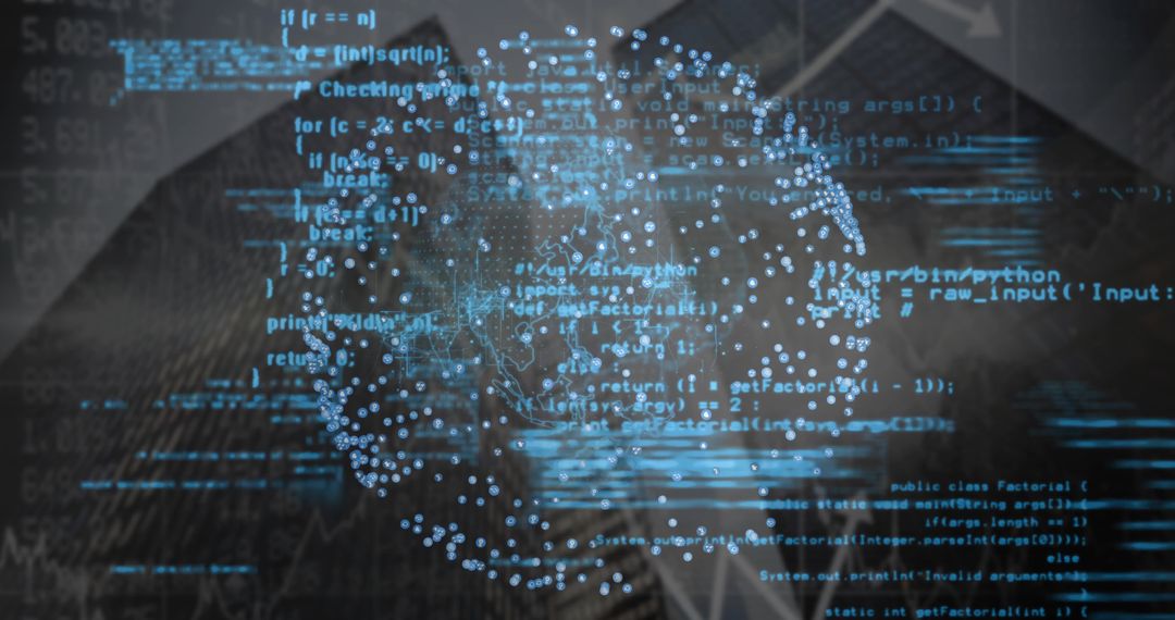 Glowing Data Point Cluster Forming Sphere in Digital Network