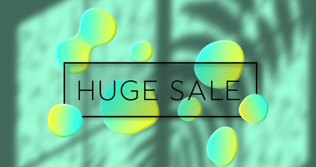 Huge Sale Announcement with Abstract Colorful Elements