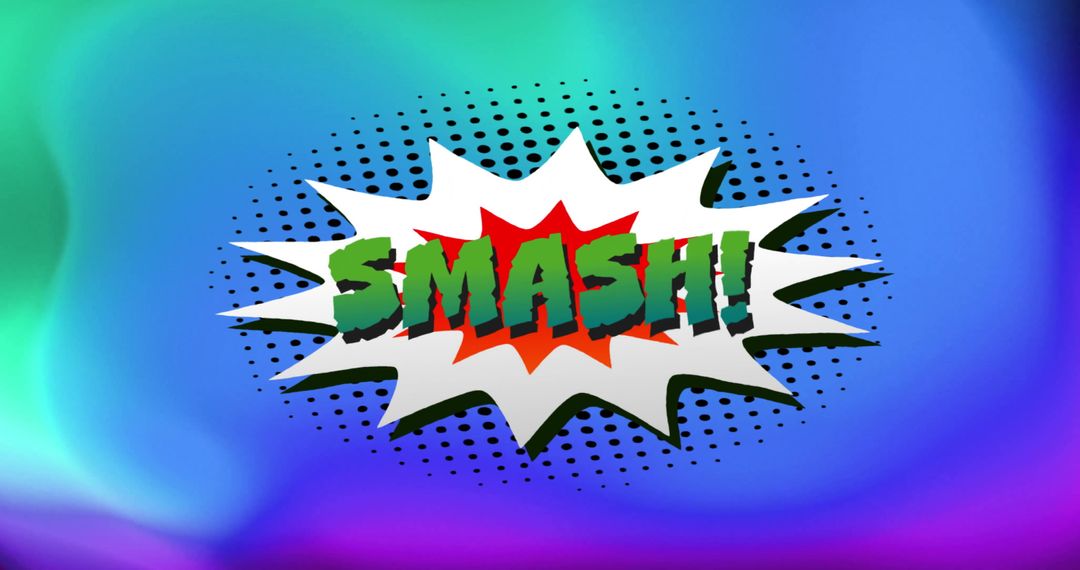 Retro Pop Art Smash Text Background Design
