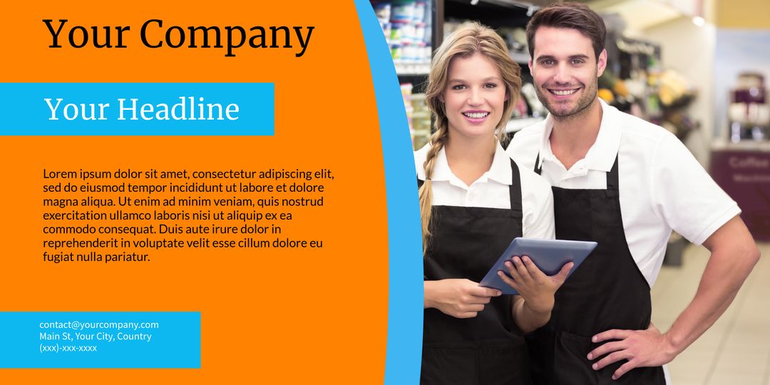 Smiling Couple Shopping for Retail Marketing Campaign