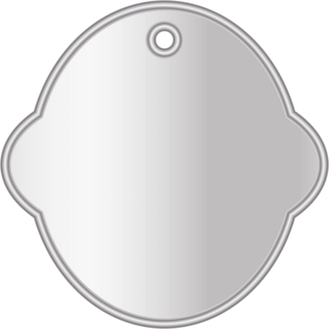 Vector Badge with Hanging Hole on Transparent Background
