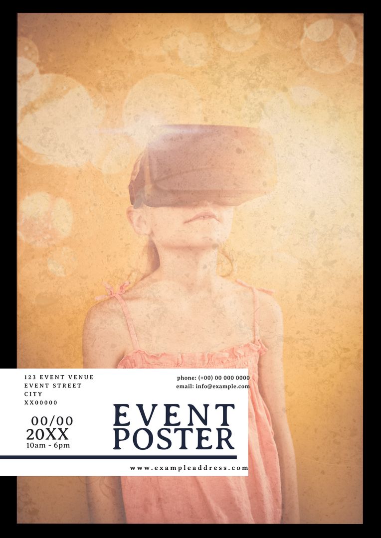 Virtual Reality Experience Immersing Child in Futuristic Event