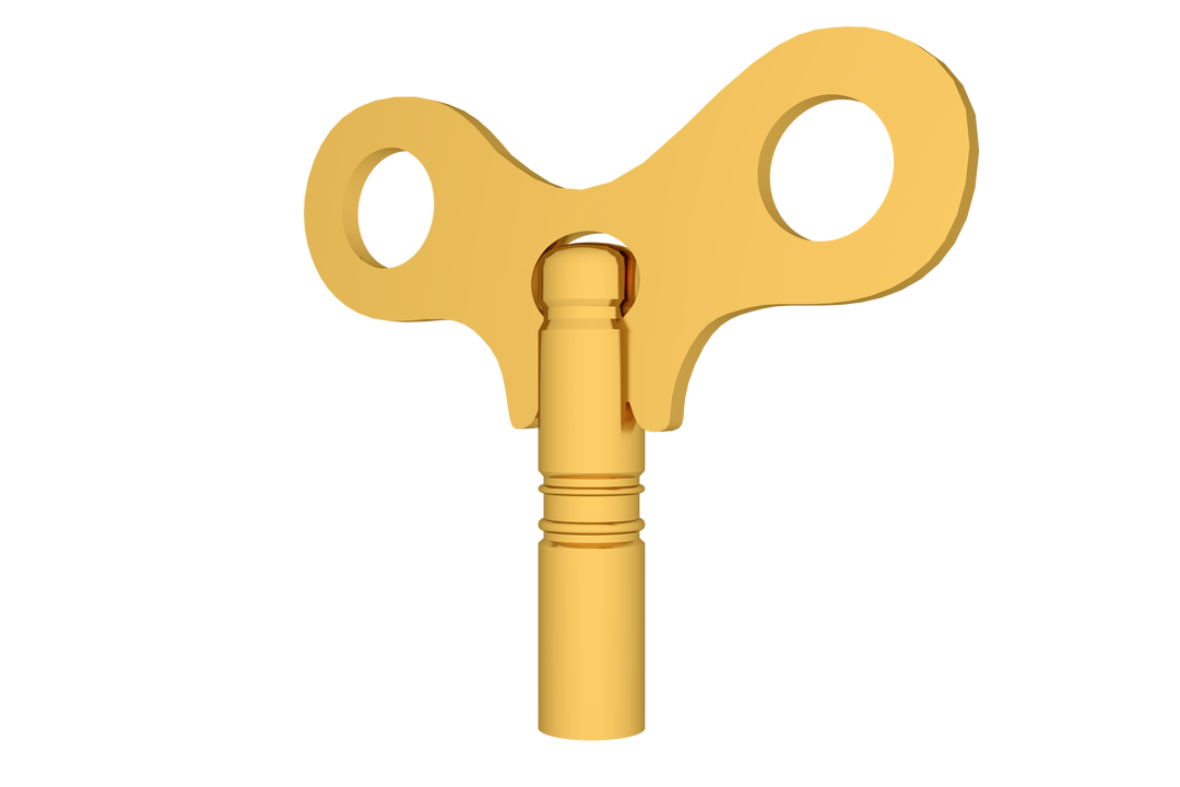 Golden Clockwork Key Mechanism on Transparent Background - Download Free Stock Images Pikwizard.com