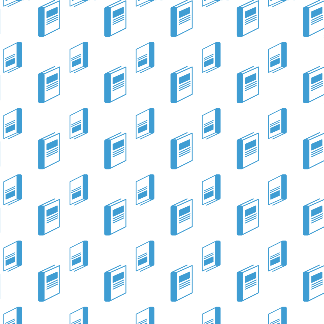 Blue Book Pattern on Transparent Background Vector Illustration