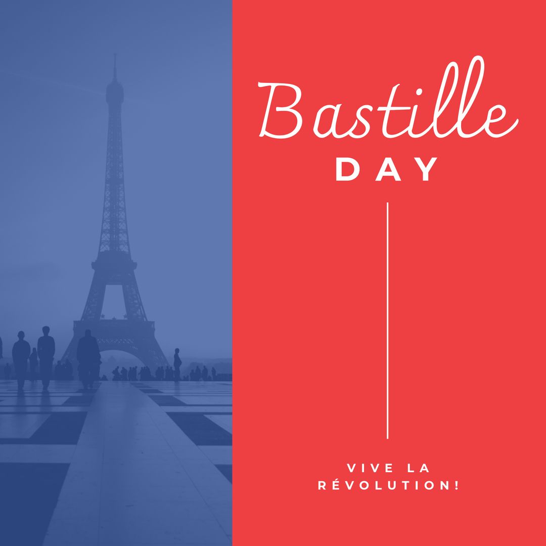 Bastille Day Celebration Background with Eiffel Tower