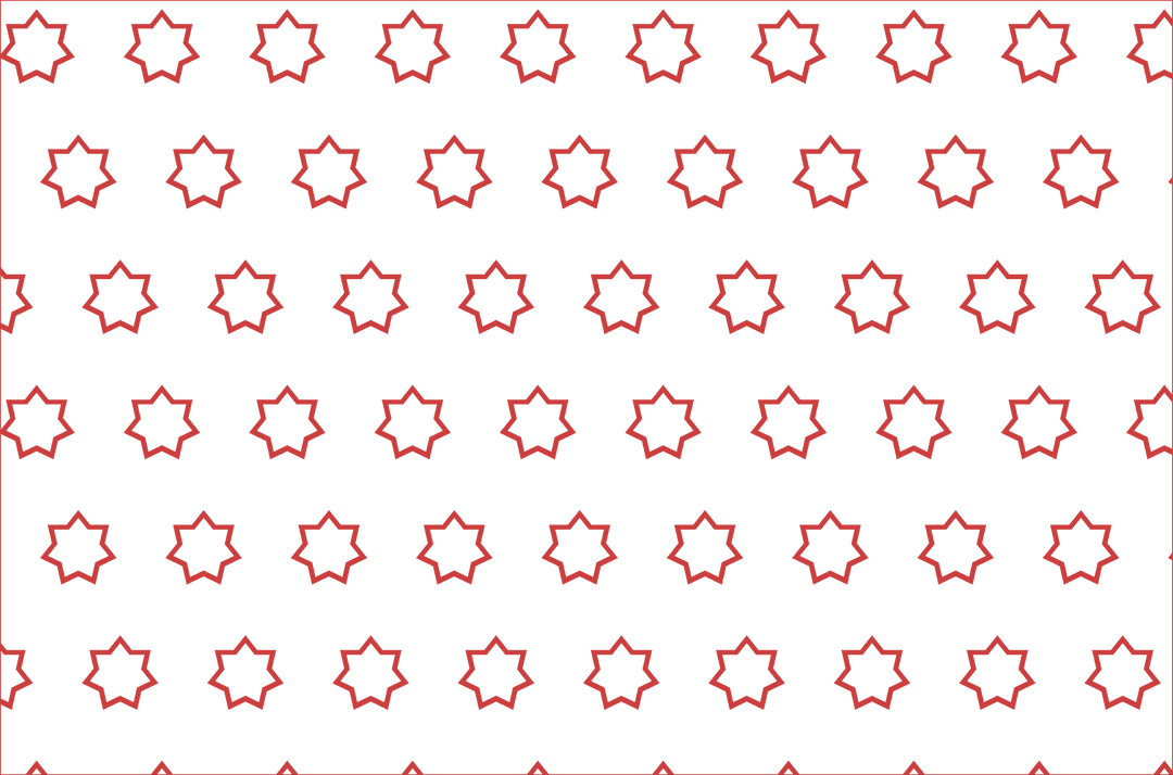 Red star pattern with transparent background for versatile design use