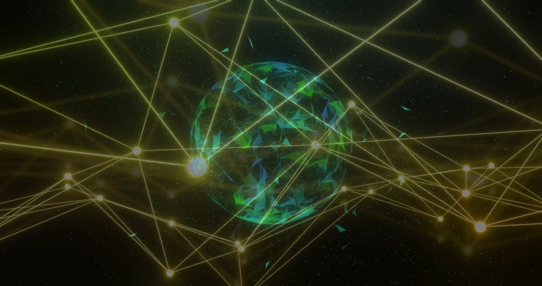 Abstract Global Digital Network and Connections