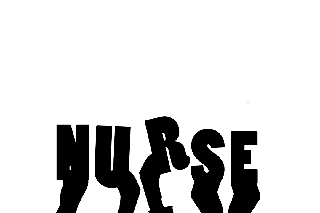Nurse Text Illustration on Transparent Background