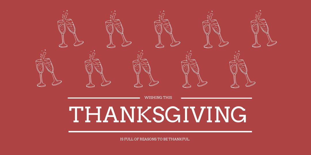 Thanksgiving Toasting Glasses Celebration Card