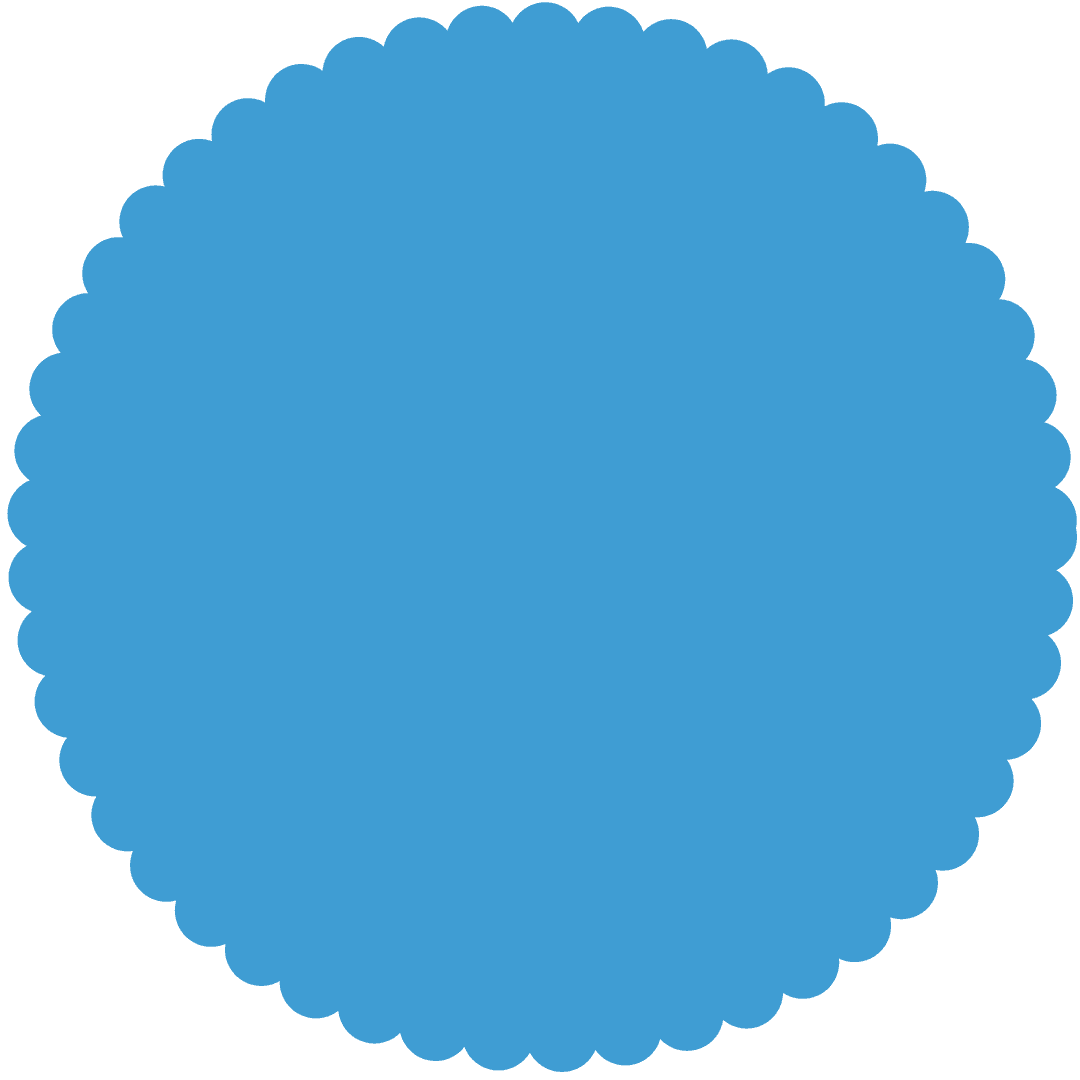Blue Circular Emblem with Transparent Background