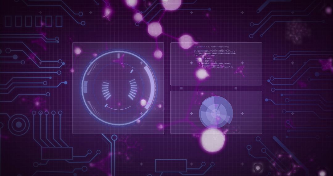 Digital Interface with Network Connections and Data Processing Diagram