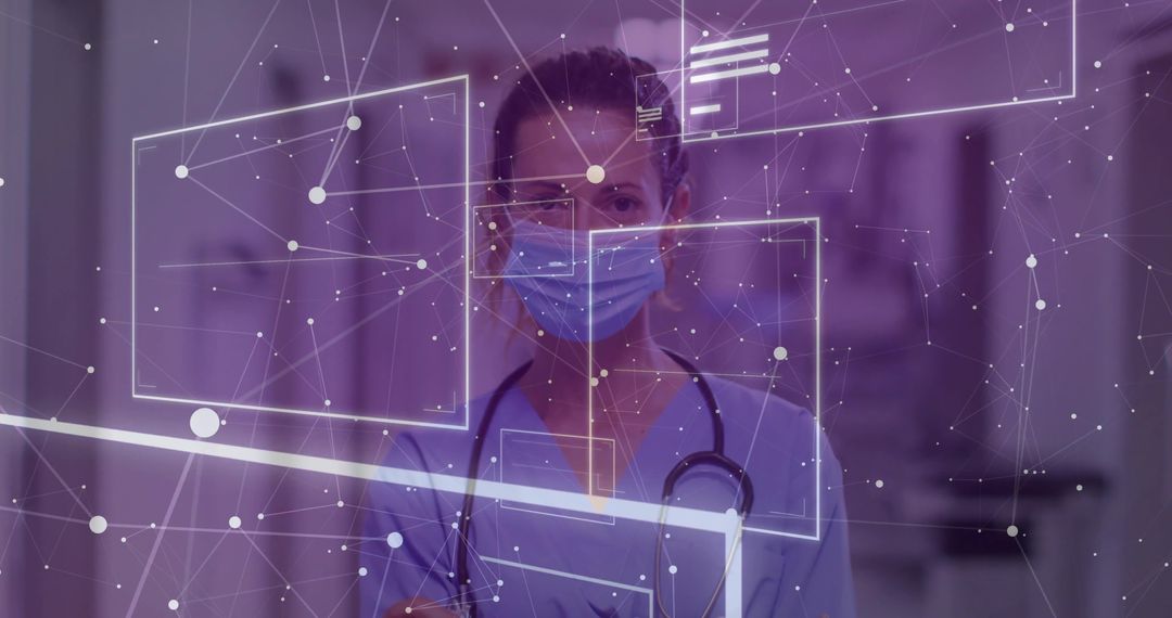 Healthcare Worker Using Innovative Digital Technology for Patient Care