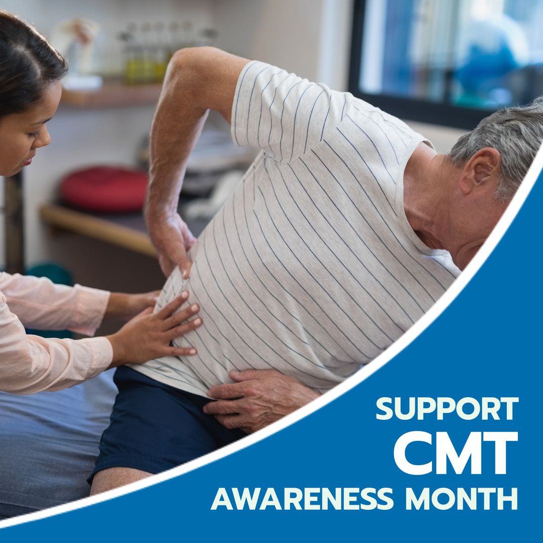 Physiotherapist Assisting Senior for CMT Awareness