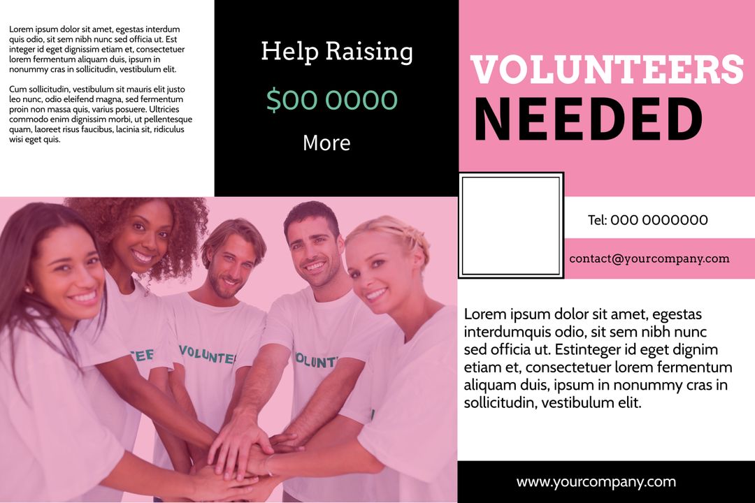 Smiling Volunteers Promoting Community Involvement and Teamwork