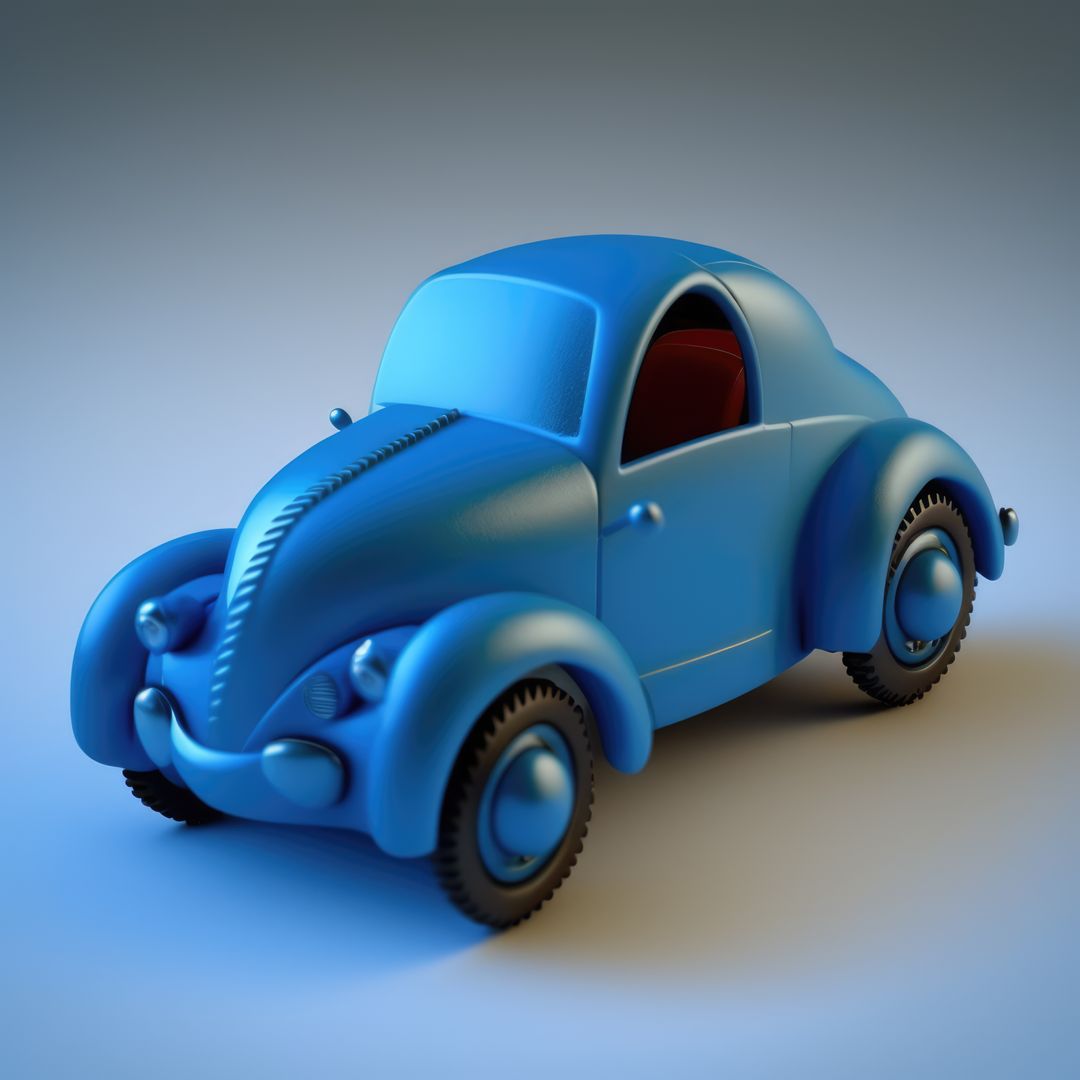 Close up of retro blue car toy on grey background, created using generative ai technology - Free Images, Stock Photos and Pictures on Pikwizard.com