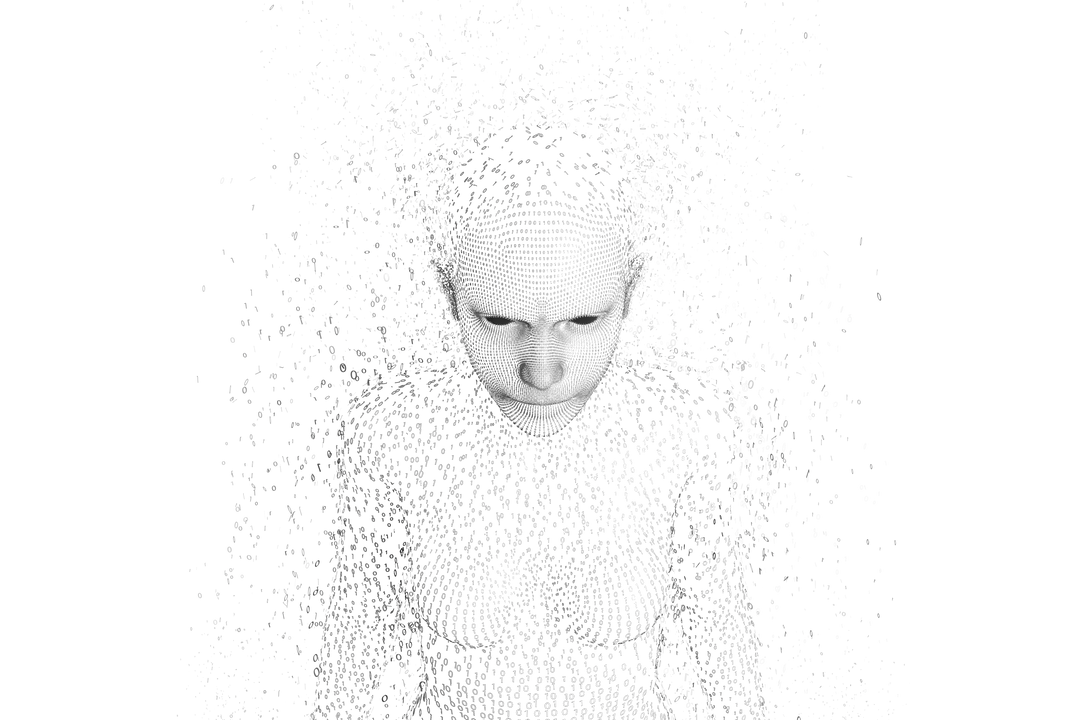 Pixelated Digital Disintegration of 3D Woman on Transparent Background - Download Free Stock Images Pikwizard.com