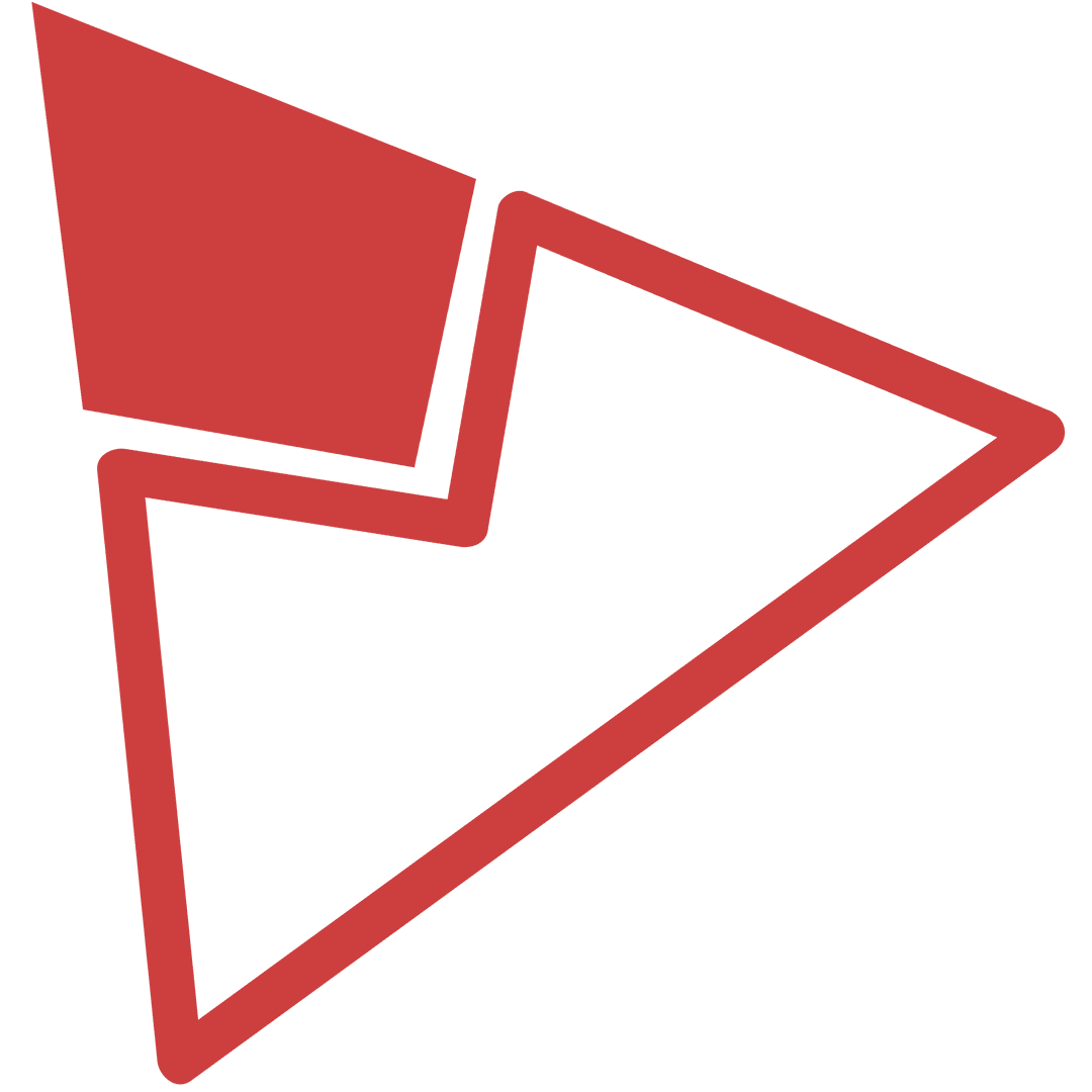 Red Geometric Abstract Shape on Transparent Background