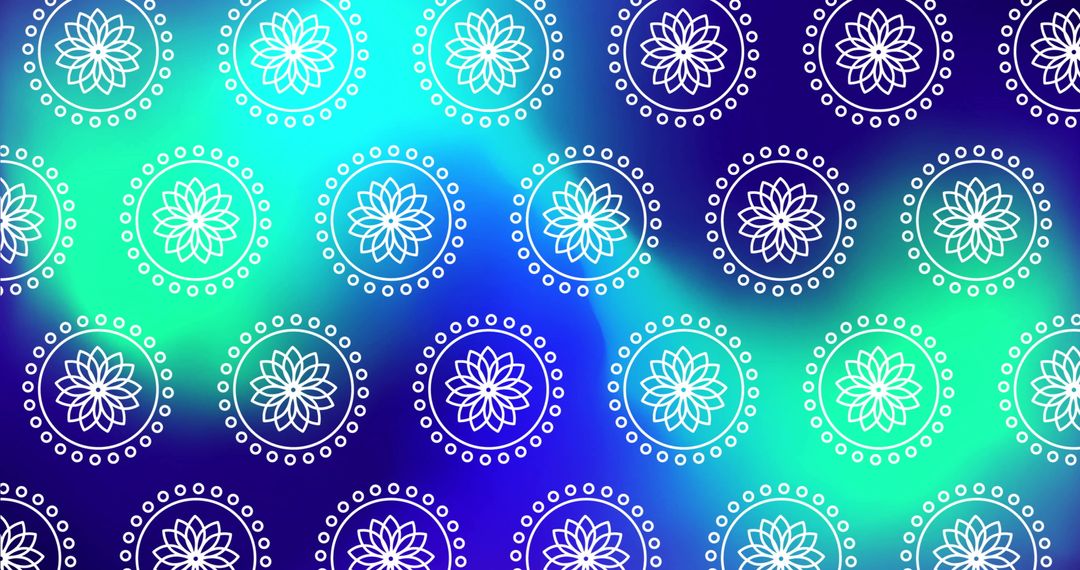 Abstract White Geometric Shapes on Blue Gradient Background