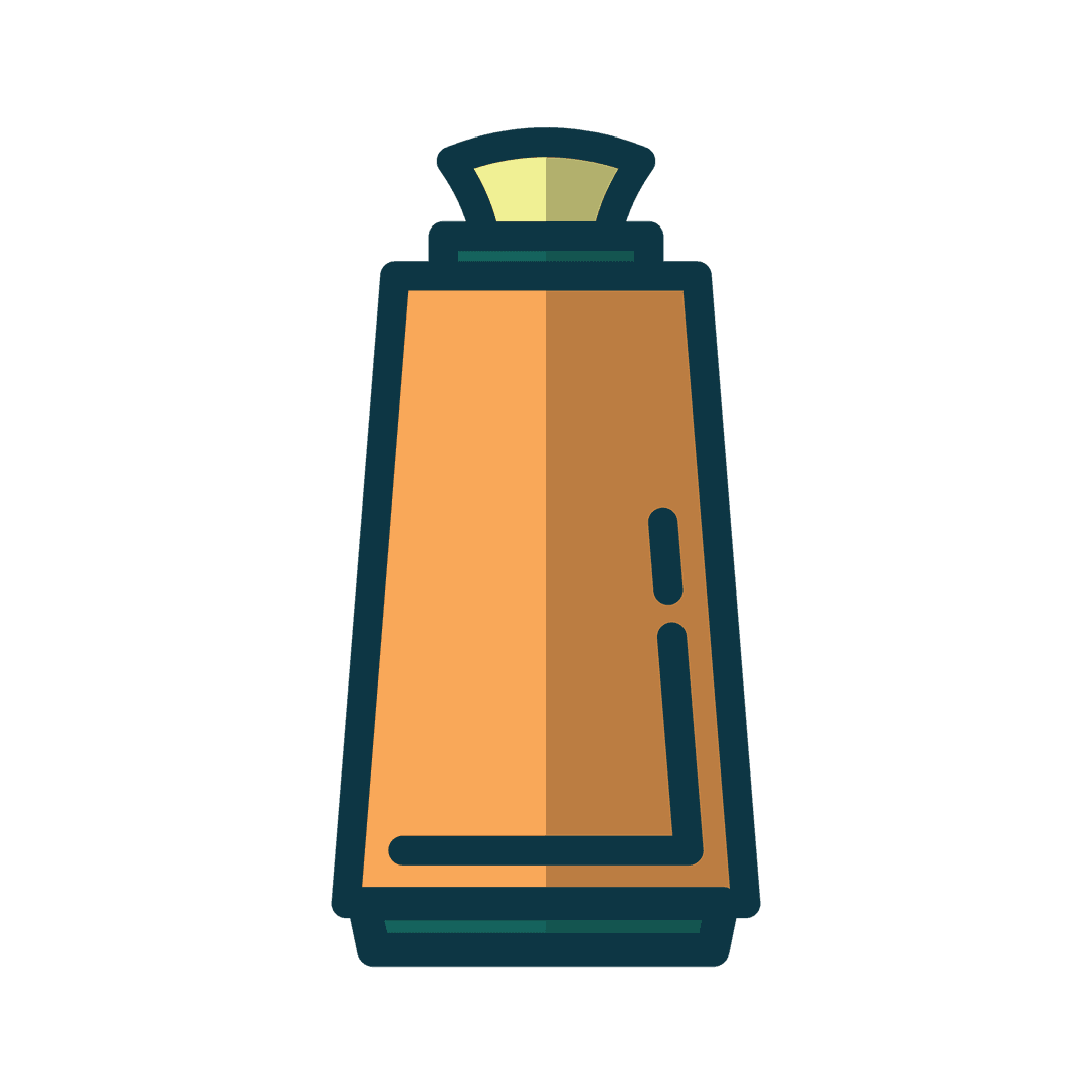 Orange Thermos on Transparent Background for Travel and Exploration