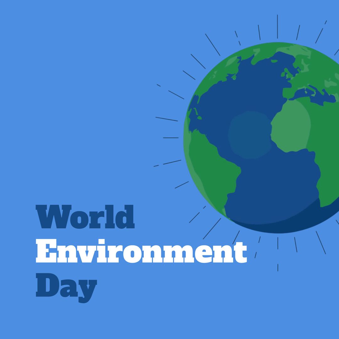 World Environment Day Graphic with Earth Illustration