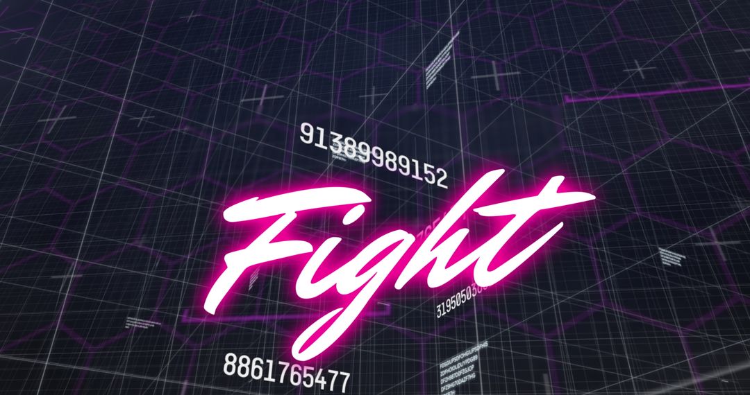dynamic 'fight' script over digital data grid - Free Images, Stock Photos and Pictures on Pikwizard.com