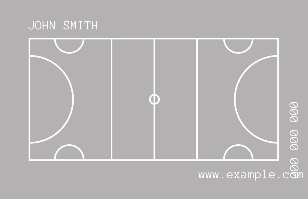 Minimalist Soccer Field Business Card Template Design