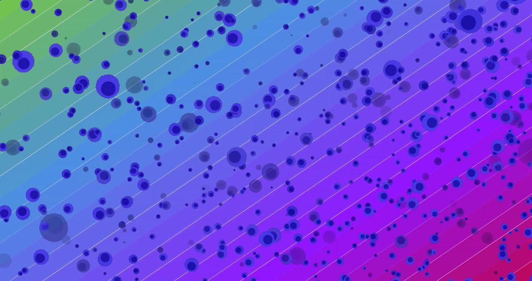 Abstract Blue Spots on Vibrant Multicolor Gradient Background