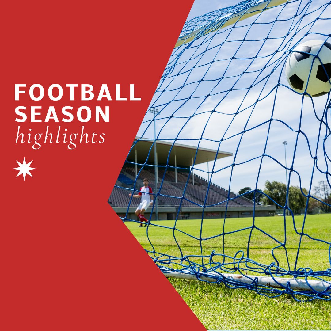 Football Goal Scoring Moment with Goalkeeper