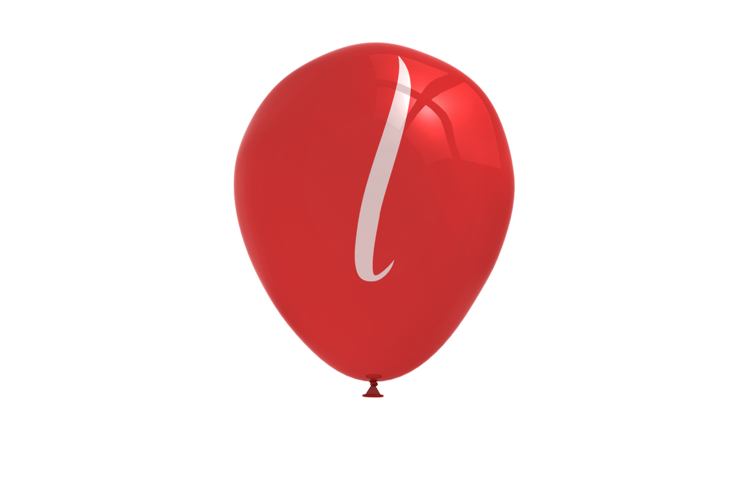 Red Balloon with Letter L on Transparent Background - Download Free Stock Images Pikwizard.com