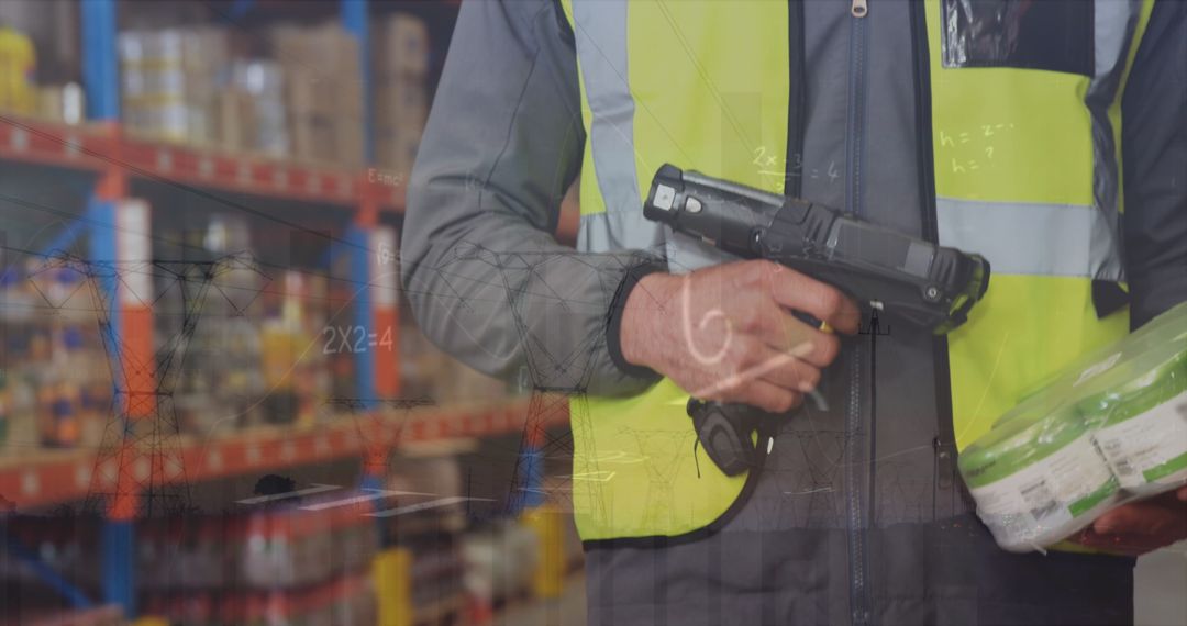 Warehouse Stocktaking with Barcode Scanner Overlay